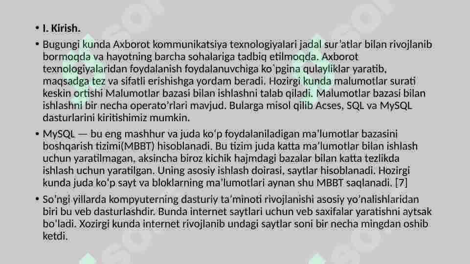 Korxona hisob-kitoblarini yurituvchi tizm. 3