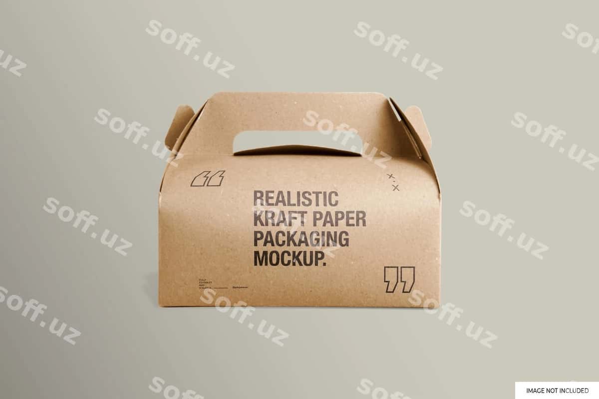 Kraft qog'oz packeta namunasi | Kraft paper packaging mockup 1