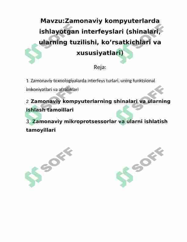 Kompyuterni tashkillashtirish 2