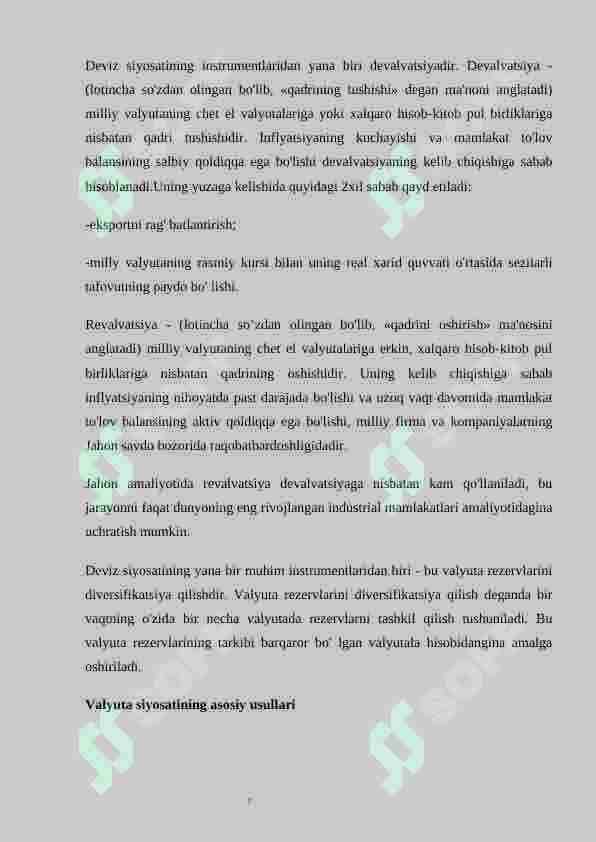 Valyuta siyosati va liberallashtirishning iqtisodiyotga ta'siri 7