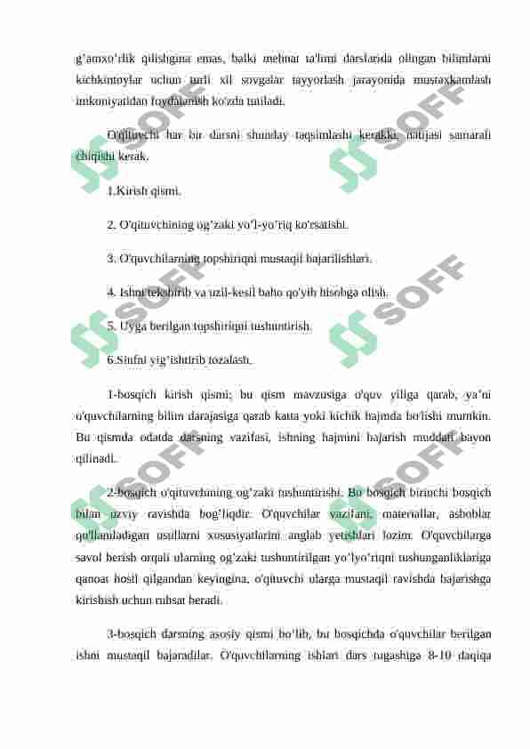 Boshlang'ich ta'limda o'quvchilarning mehnati, jismoniy va estetik tarbiyasi 7