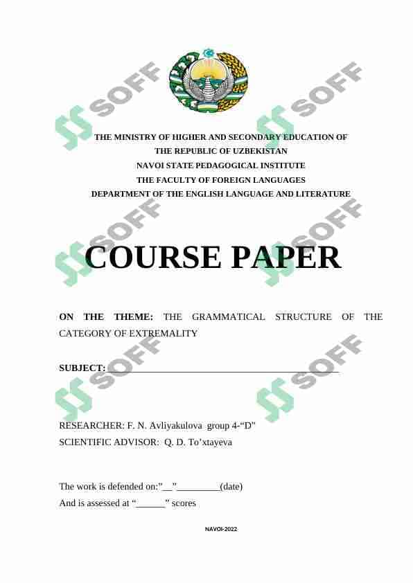 Course paper 1