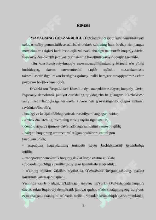 O'zbekiston Respublikasi Konstitutsiyasi va milliy mafkuraning uzviy aloqadorligi 3