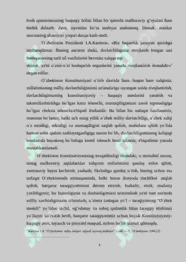 O'zbekiston Respublikasi Konstitutsiyasi va milliy mafkuraning uzviy aloqadorligi 4