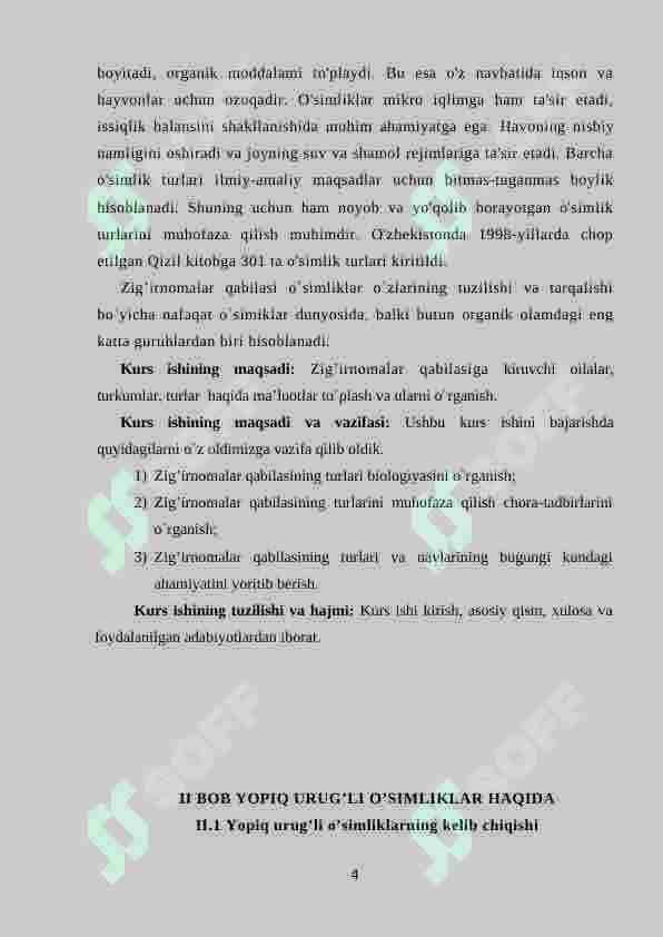 ZIG’IRNAMOLAR QABILASI 4