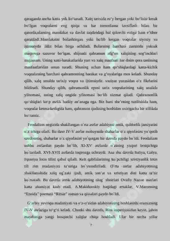 "Nibelunglar haqida qo'shiq" asari va uning Yevropa madaniyati tarixidagi o'rni 7