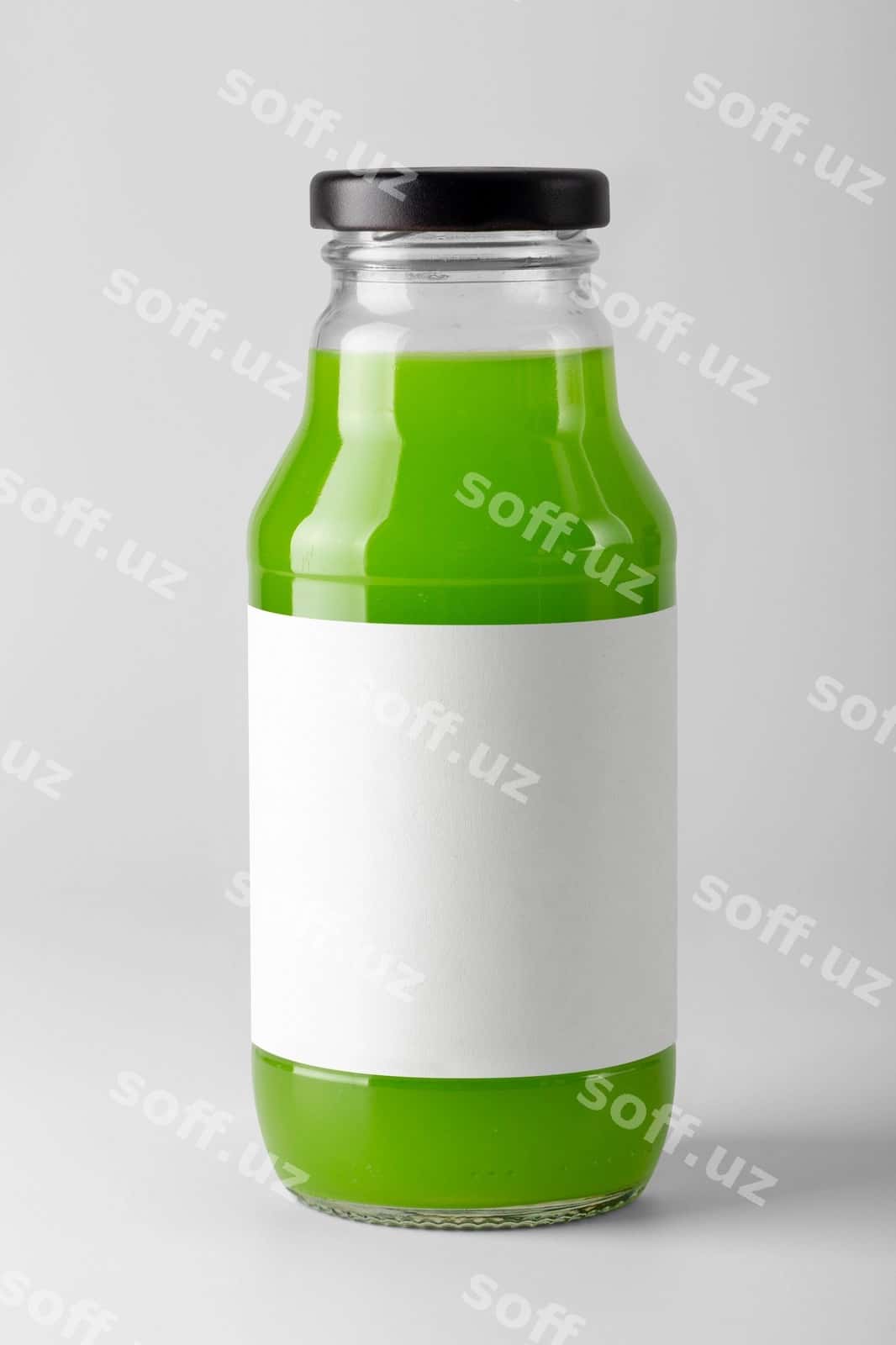 Etiketka namuna shisha idish | Label mockup glass bottle 1