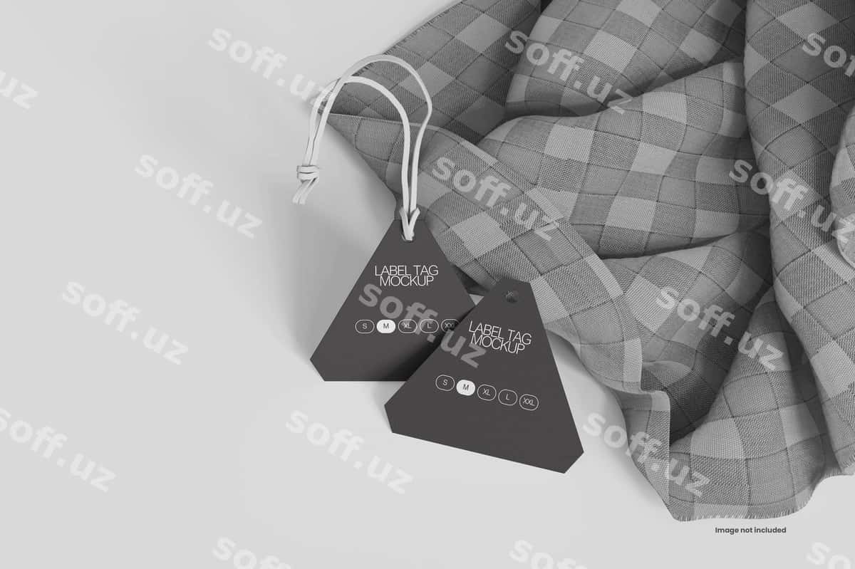 Etiket belgi namunasi | Label tag mockup 1