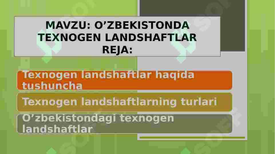 O’ZBEKISTONDA TEXNOGEN LANDSHAFTLAR 2
