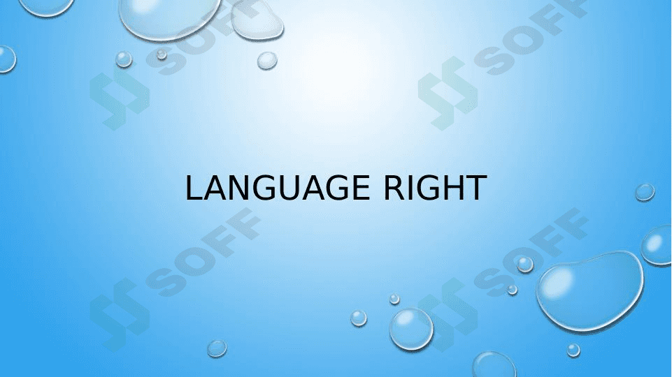 Language right 1