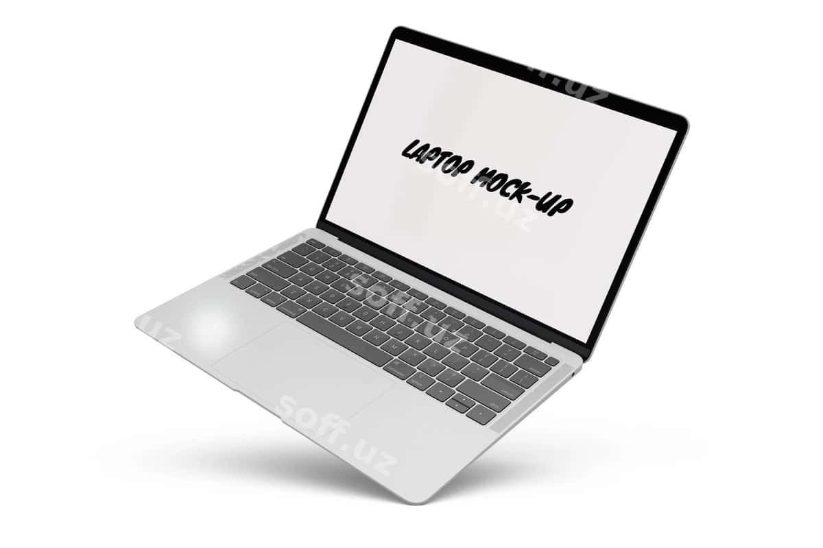 Noutbuk ajraltirilgan namunasi | Laptop mock up isolated 1
