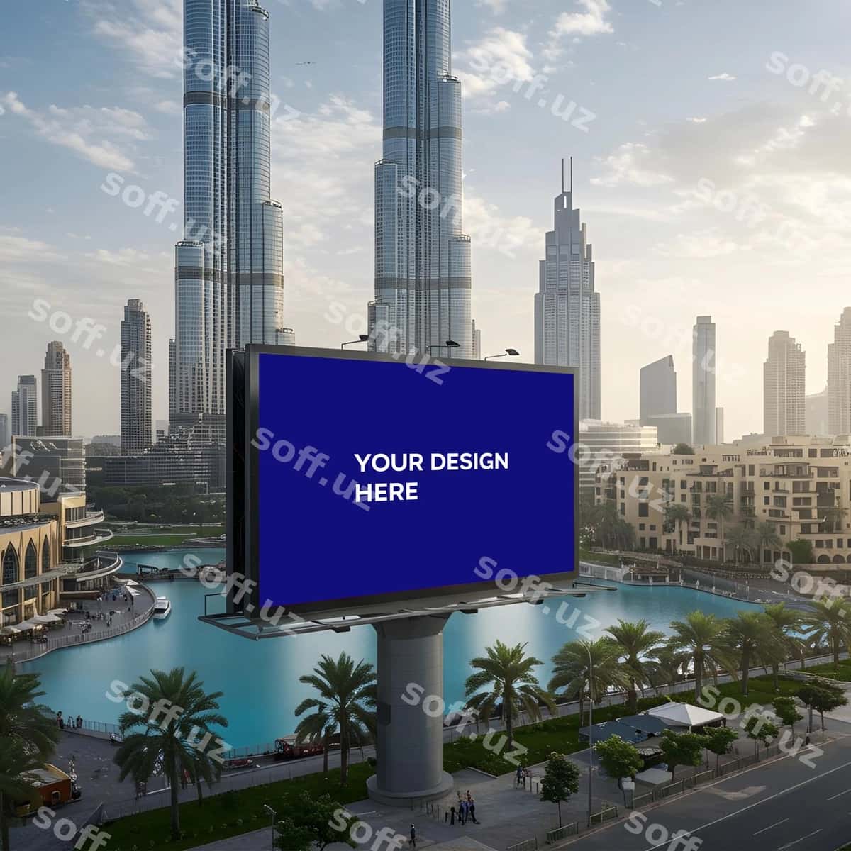 Katta bilbord maketi | Larg billboard mockup 1