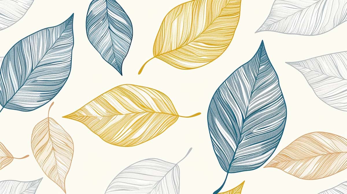 Barglarning choksiz naqshli akvarel foni | Leaf seamless pattern watercolor background 1