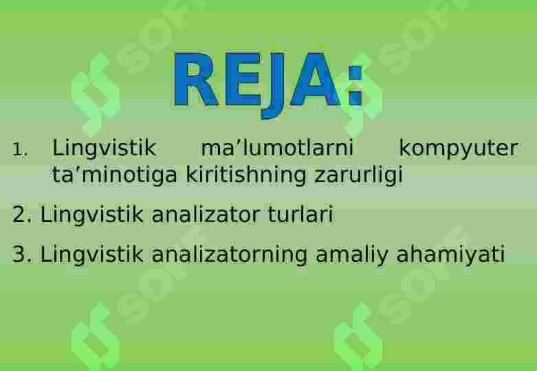LINGVISTIK MA’LUMOTLARNI (MORFEMA, LEKSEMA, FRAZEMA, BIRIKMA VA GAP) KOMPYUTER TA’MINOTIGA KIRITISH VA QAYTA ISHLASH 2