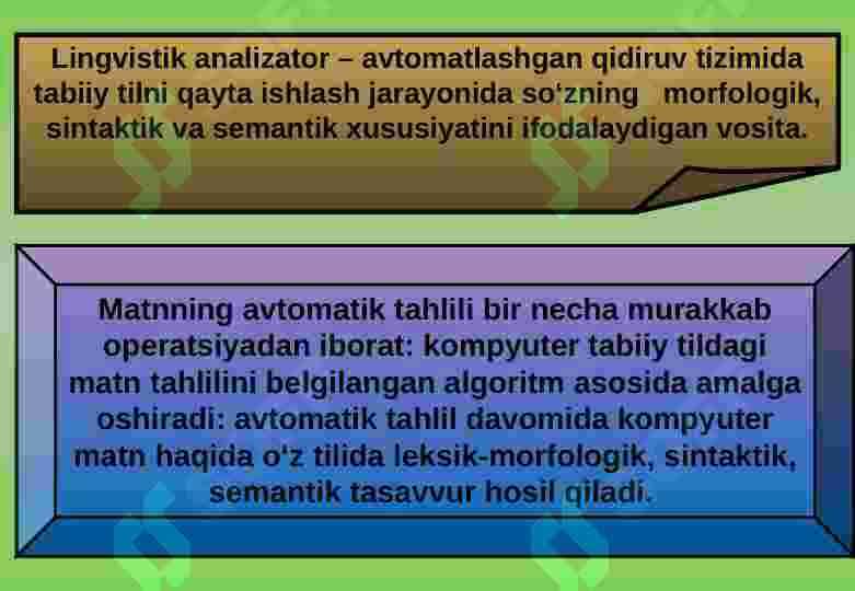 LINGVISTIK MA’LUMOTLARNI (MORFEMA, LEKSEMA, FRAZEMA, BIRIKMA VA GAP) KOMPYUTER TA’MINOTIGA KIRITISH VA QAYTA ISHLASH 5