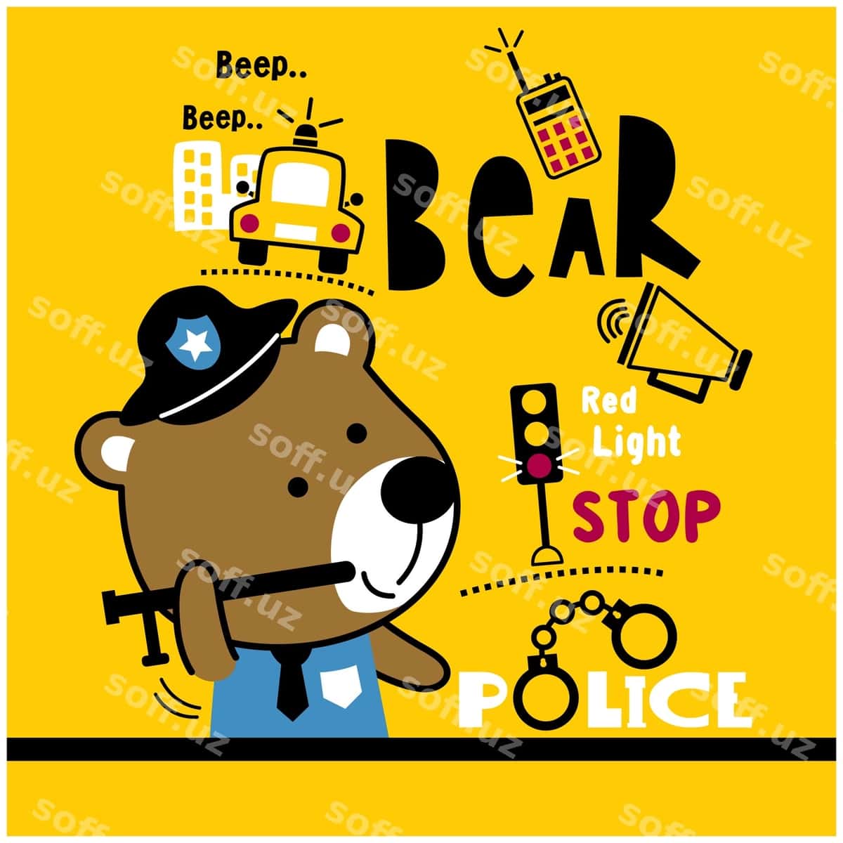 Kichik ayiq politsiya g'arip hayvon kartunı | Little bear police funny animal cartoon 1