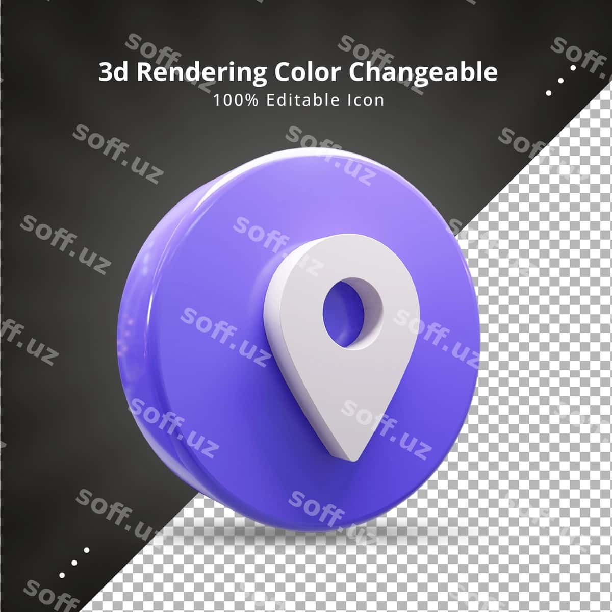 Joylashuv interfeysi belgisi 3D | Location ui icon 3d 1
