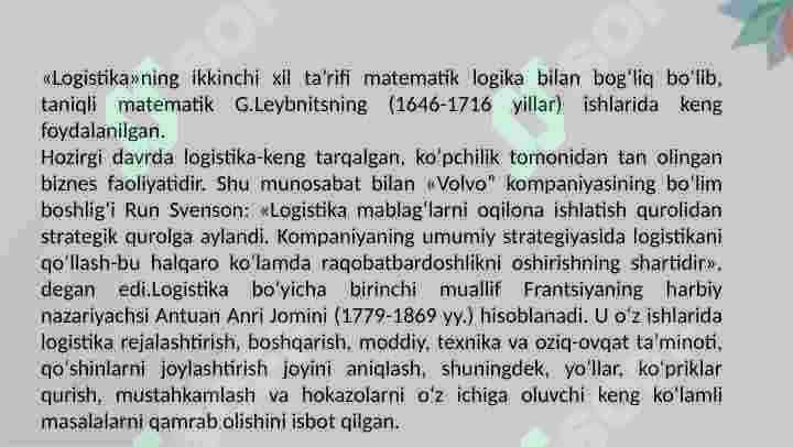 Logistik konseptsiya 4