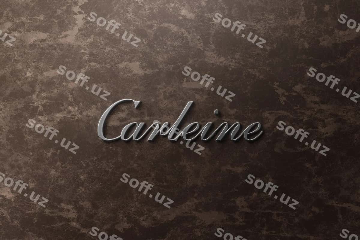Logo namuna old tomondan 3D kumush jigarrang marmur | Logo mockup front 3d silver brown marble 1