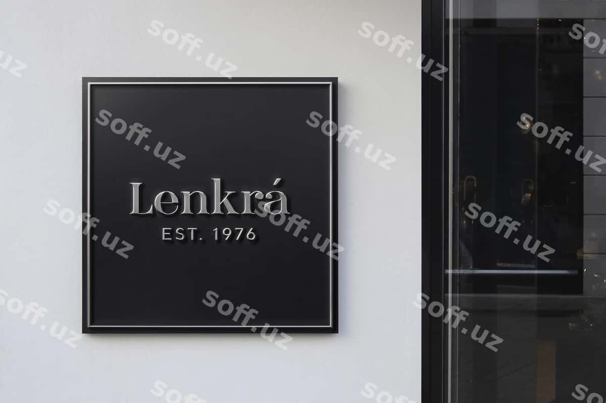 Zamonaviy logotip namunasi oldingi 3D belgi | Logo mockup modern front 3d sign 1