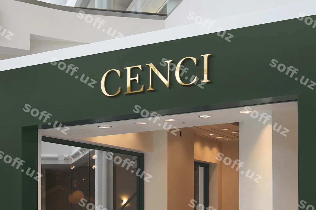 Logo mockup do'kon signi | Logo mockup store sign 1