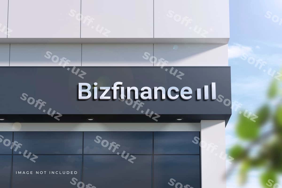 Zamonaviy bino belgisi logotipi maket | Logo modern building signboard mockup 1