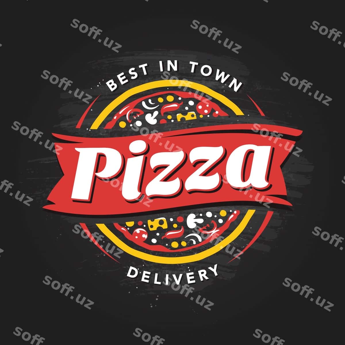 Boston pizza shahri logotipi | Logo pizza city boston 1