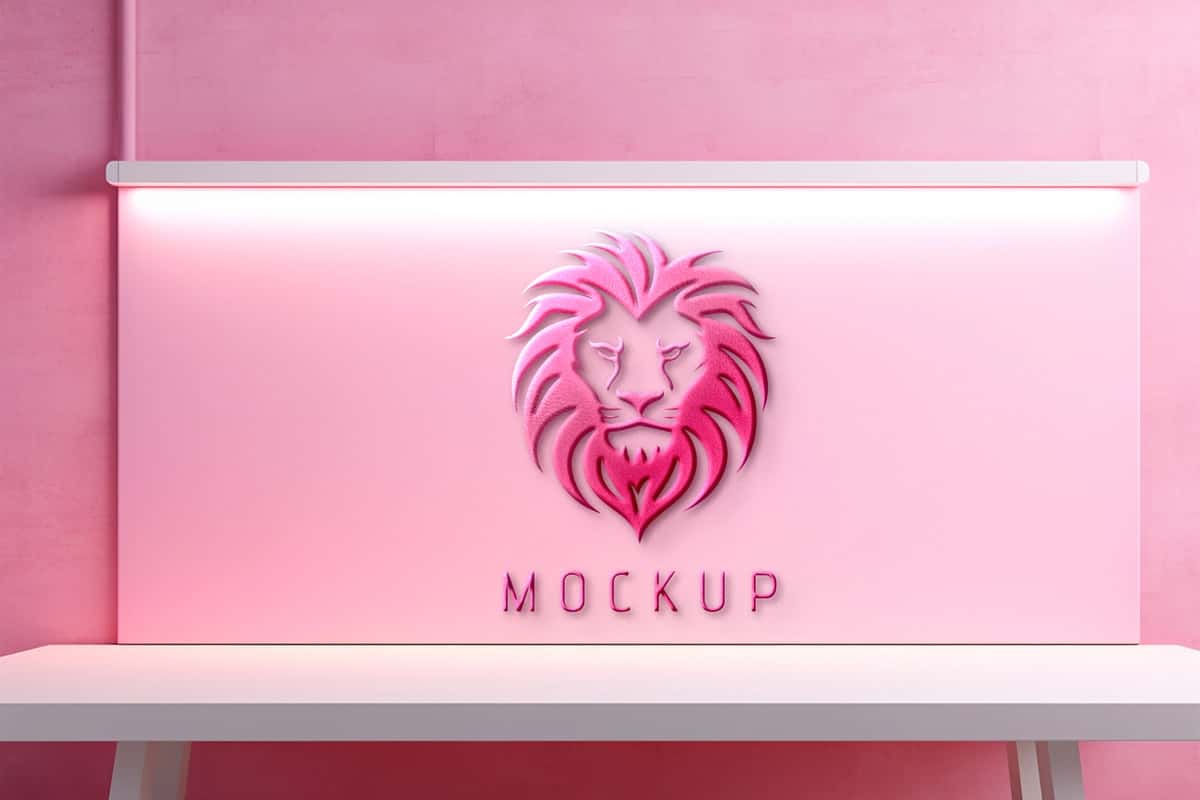 Hashamatli brending belgisi logotipi maketi | Luxury branding sign logo mockup 1