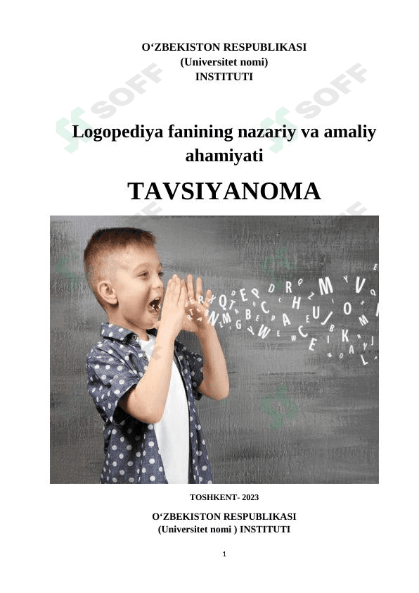 Logopediya fanining nazariy va amaliy ahamiyati 1