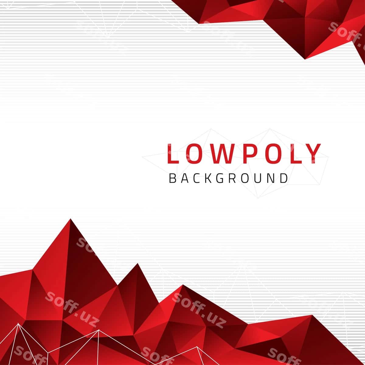 Lowpoly qizil orqa fon vektor | Lowpoly red background vector 1