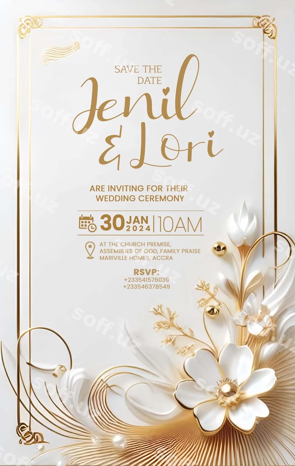 Hashamatli to'y taklifnomasi | Luxurious wedding invitation 1