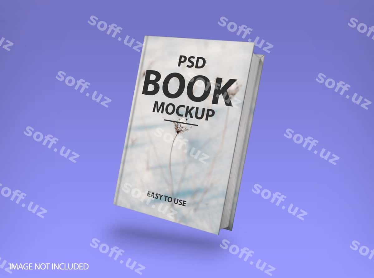 Mashhur kitob qoplashi namuna dizayni ajralangan | Luxury book cover mockup design isolated 1
