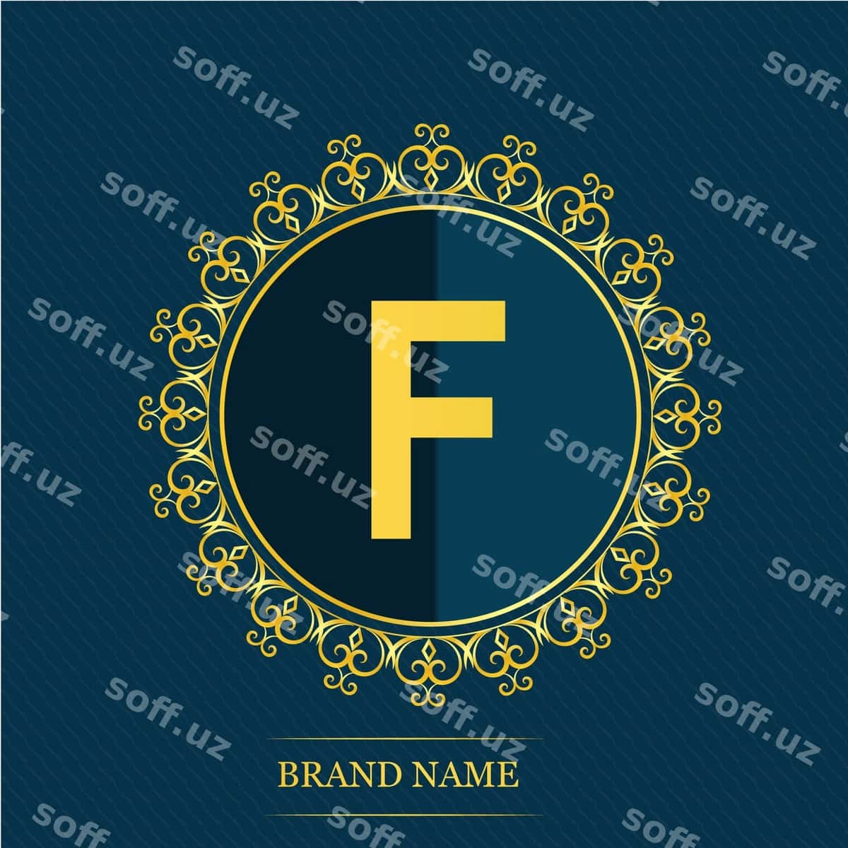 Bozorovchi oltin shablon monogramma bepul vektor | Luxury gold template monogram free vector 1