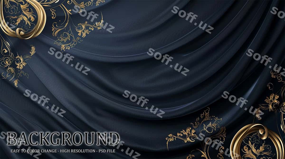 Bog'bon ipak mato shaffof fonda | Luxury silk fabric transparent background 1