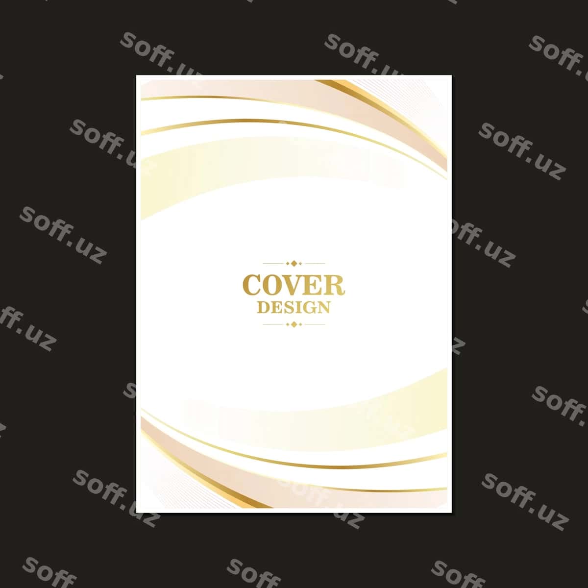 Hashmatlik oq altin abstrakt to'lqin qop | Luxury white gold abstract wave cover 1