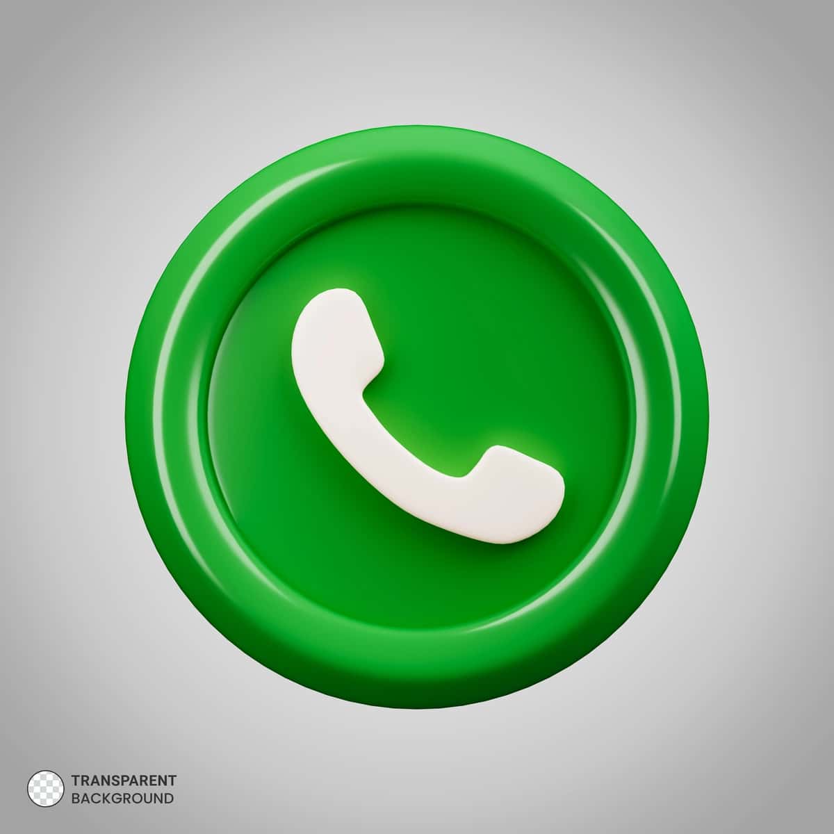 Telefon qo'ng'irog'i belgisi izolyatsiya qilingan 3D render tasviri | Phone call icon isolated 3d render illustration 1