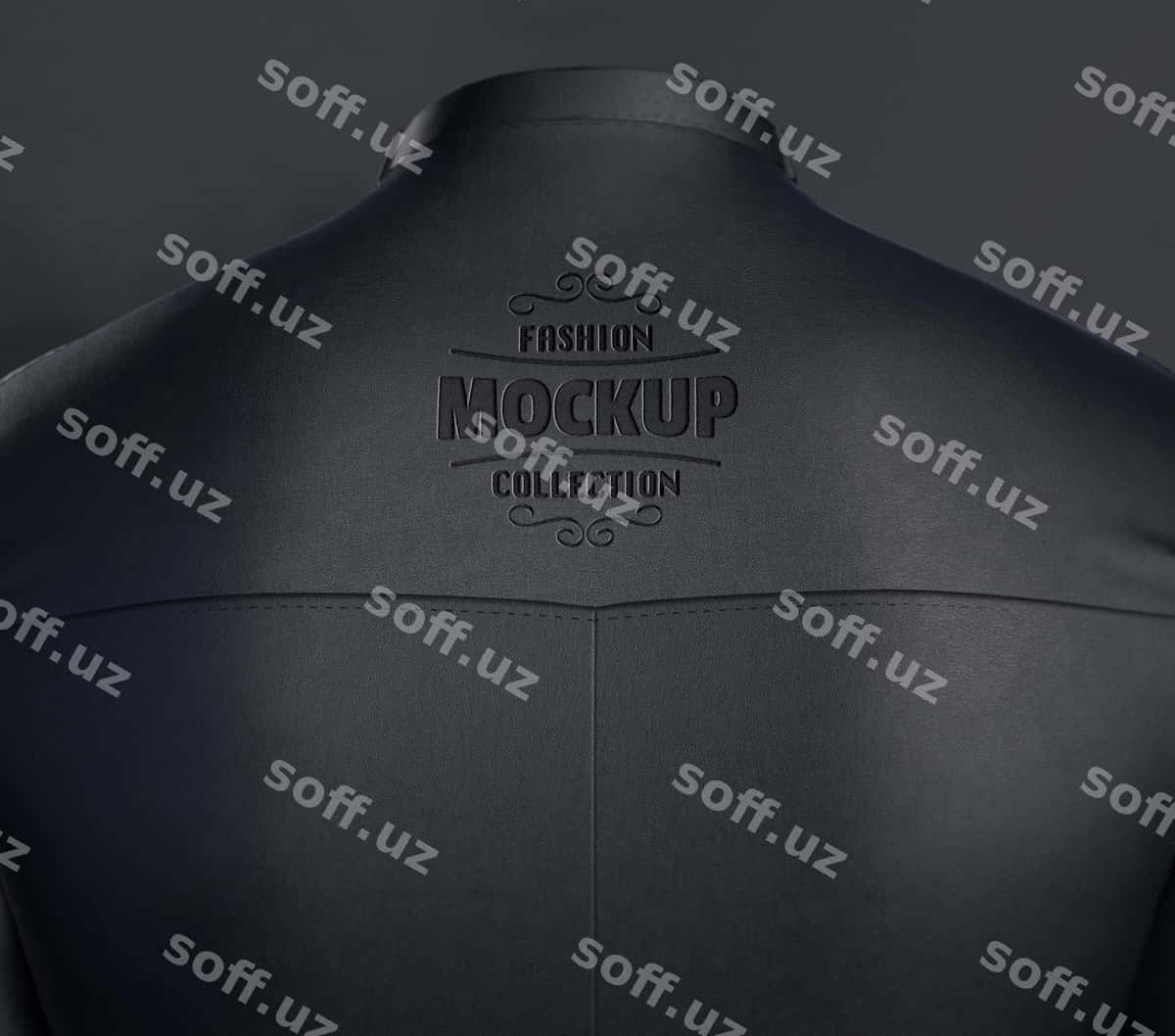 Erkak teri choylak mockup dizayni | Man leather jacket mockup design 1