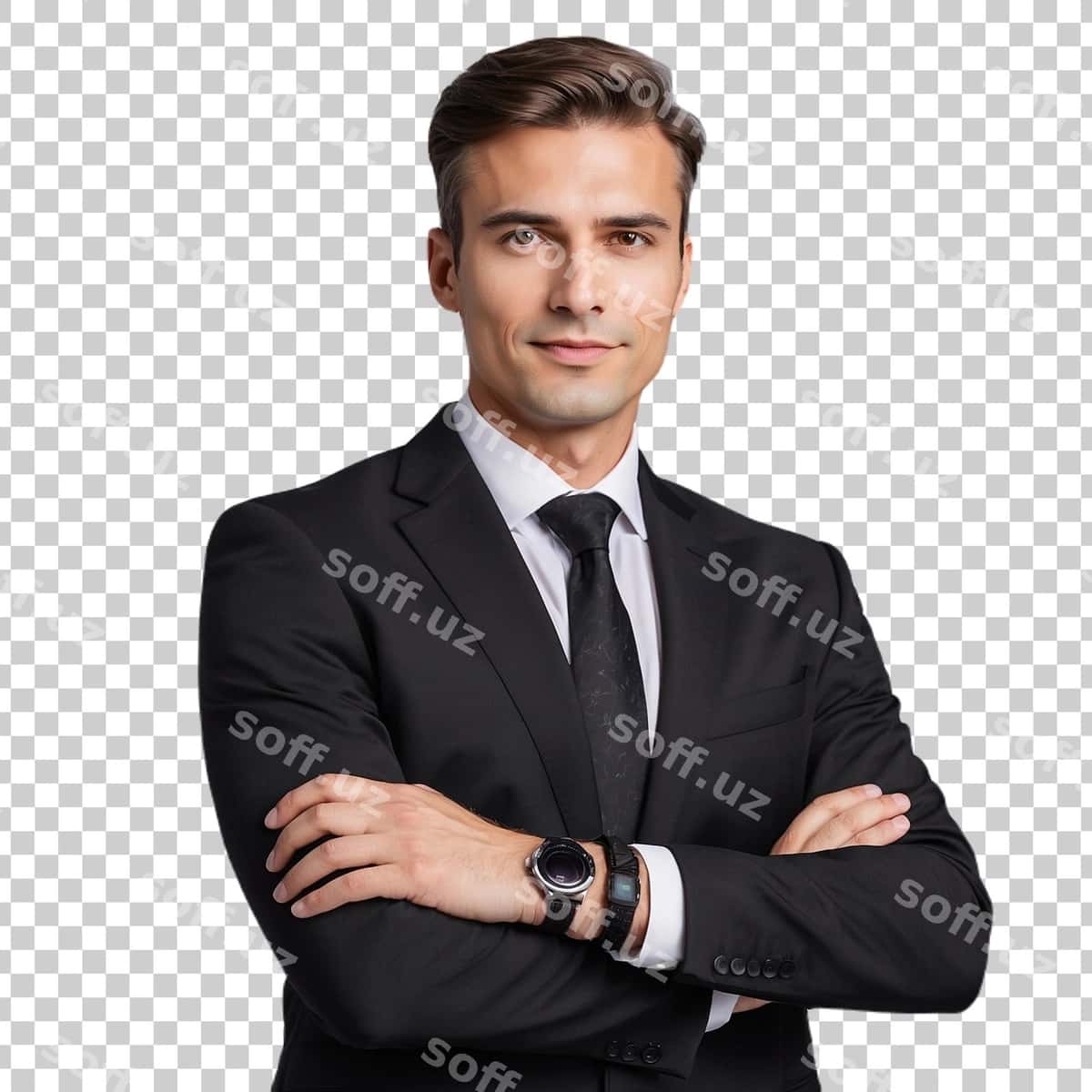 Erki o'tkirgan uchun qo'llarini qirqib qoygan odam | Man suit with his arms crossed 1