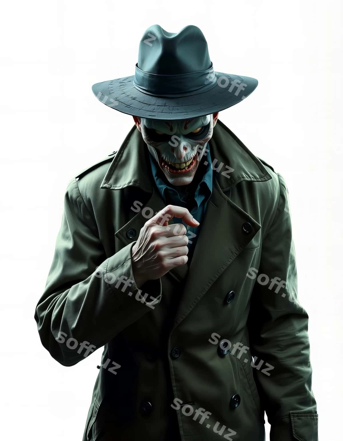 Shlyapa bilan erkak bir narsani ko'rsatmoqda | Man with hat hat pointing something 1