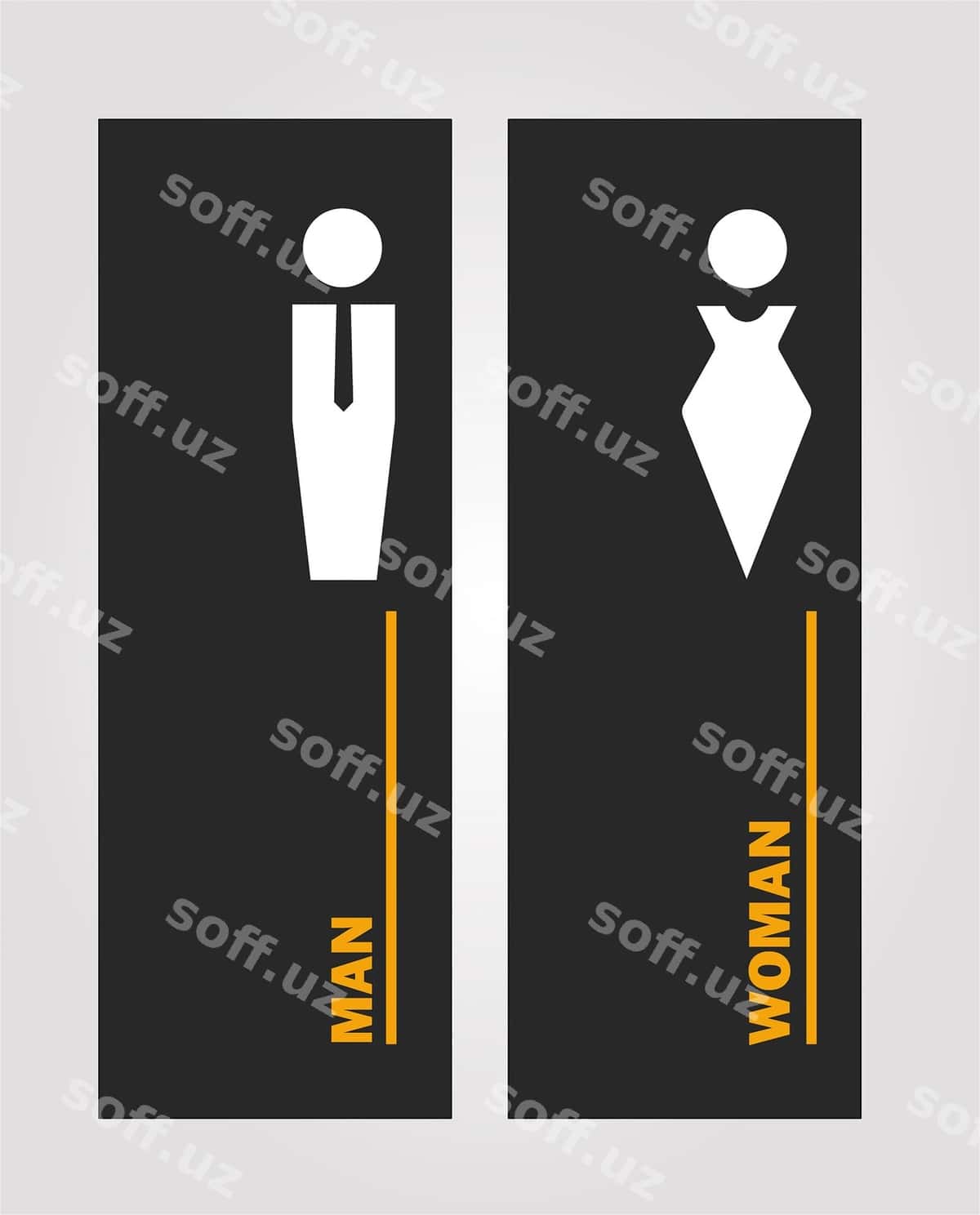 Erkaklar, ayollar, hojatxona belgilari | Man women toilet signs 1
