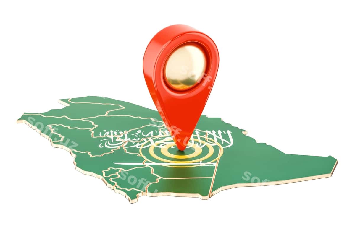 Xarita ko'rsatgichi Saudi Arabiya xaritasi 3D rendering | Map pointer map saudi arabia 3d rendering 1