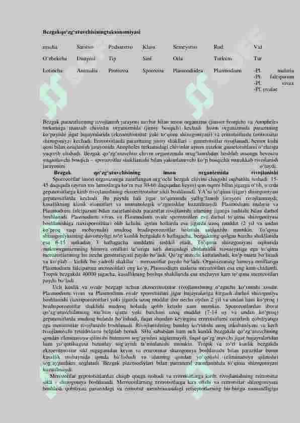 Sodda patogen jonivorlar. Bezgak, leshmanyoz. Zamburuglar keltirib chiqaruvchi kasalliklar. Dermatomikozlar, Kandidozlar 2