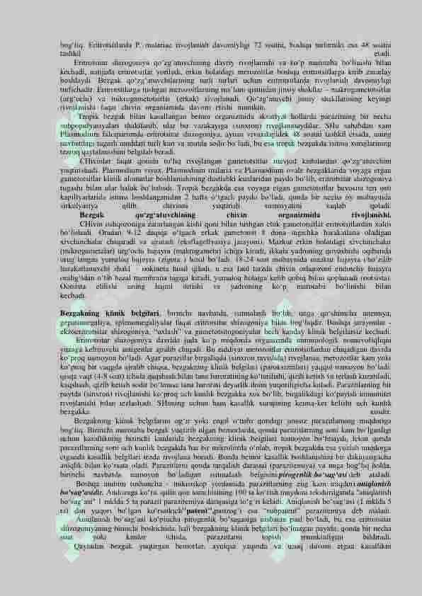 Sodda patogen jonivorlar. Bezgak, leshmanyoz. Zamburuglar keltirib chiqaruvchi kasalliklar. Dermatomikozlar, Kandidozlar 3
