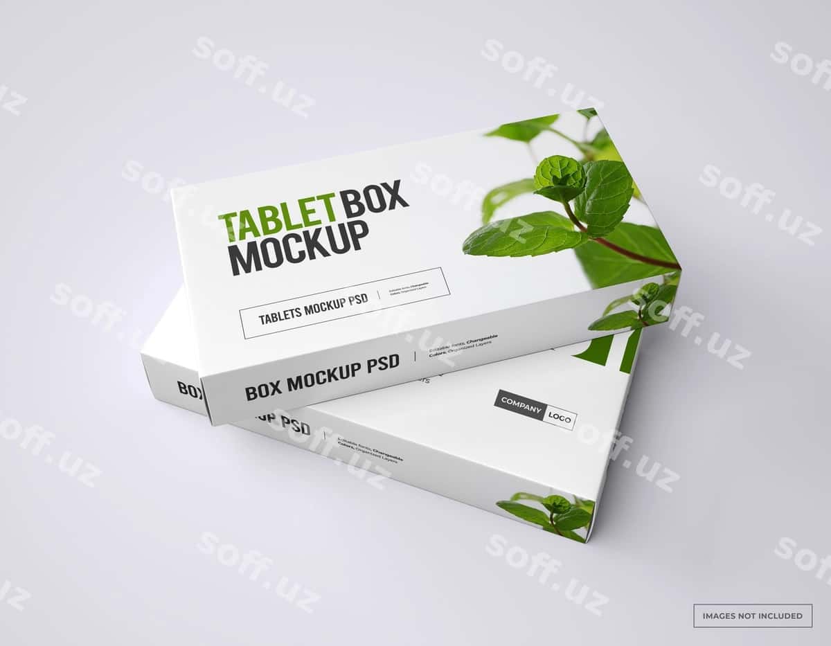 Dori vositalari brend qadoqlash namunasi | Medication branding packaging mockup 1