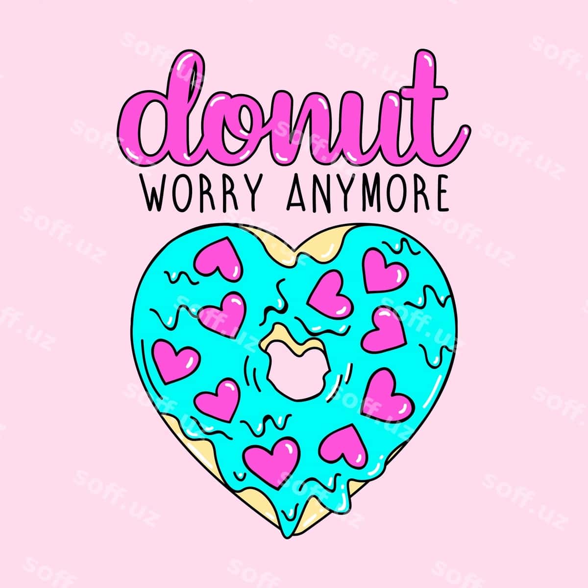 Erishgan donut shirinliklar va matn bilan | Melting donut with sprinkles with text 1