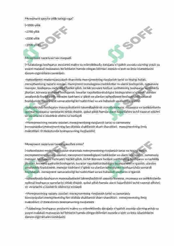 Menejment fanidan testlar 2
