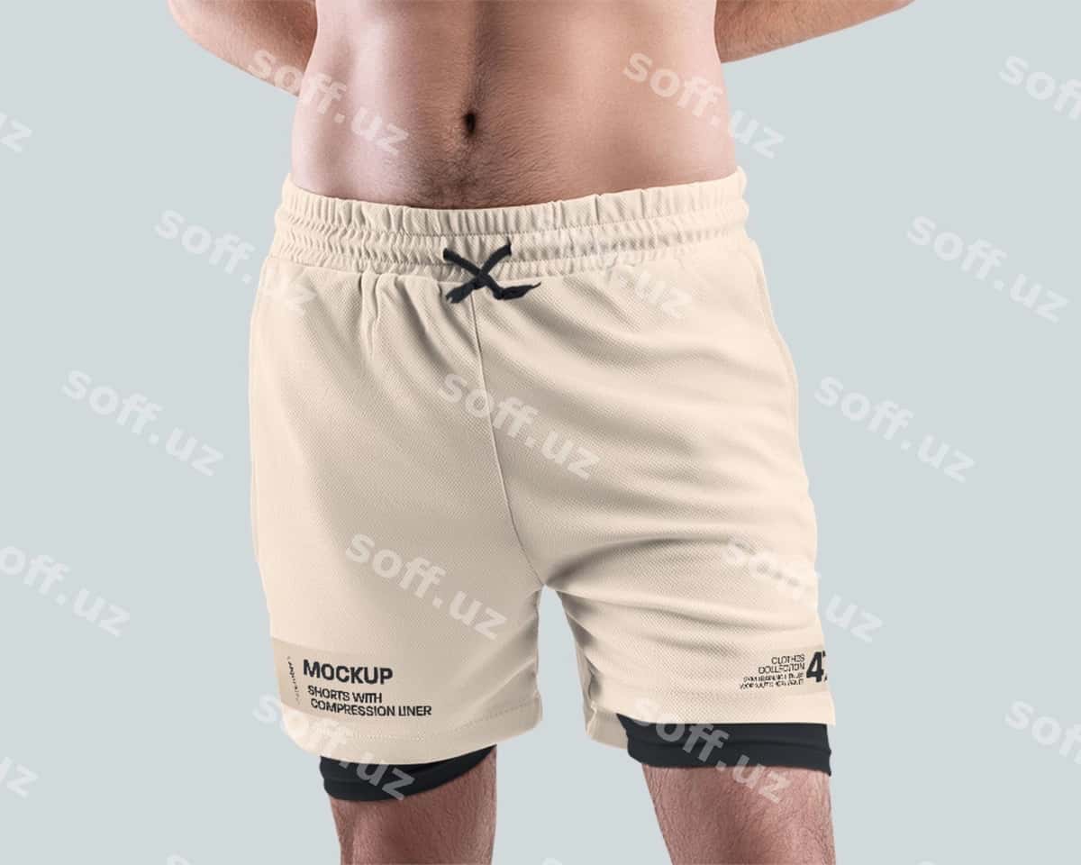 Erkaklar uchun qisqa mockup | Mens short mockup 1