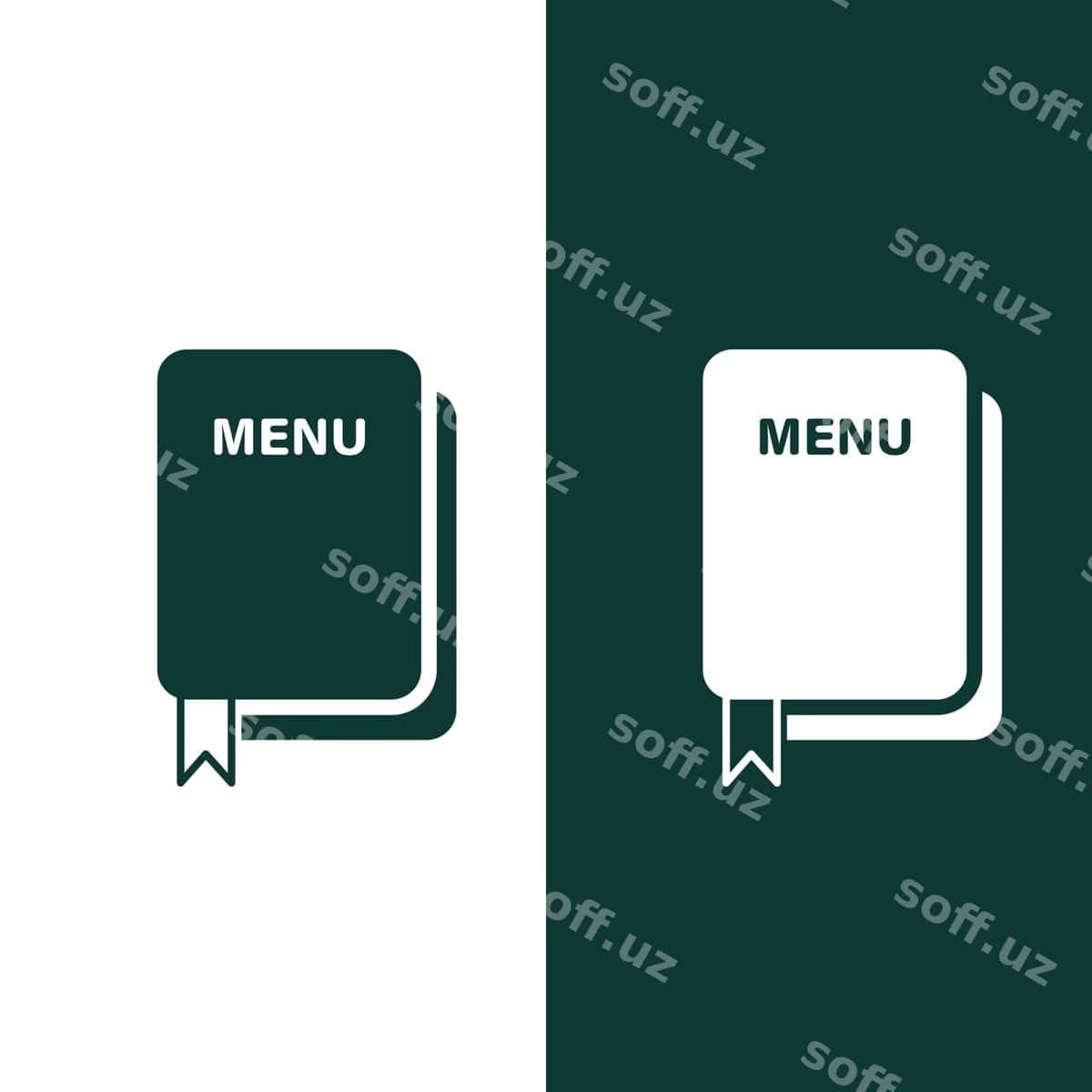 Menyu kitobi belgisi restoran ovqatlanish bo'yicha qo'llanma | Menu book icon restaurant dining guide 1