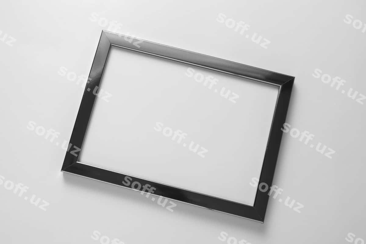 Metal ramka namunasi oddiy orqa fonda | Metal frame mockup with simple background 1