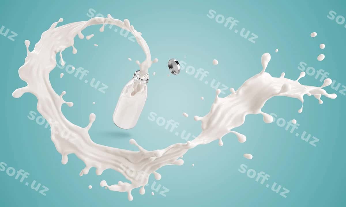 Sut oq sivi splaysh | Milk white liquid splash 1